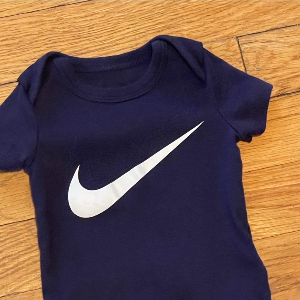 Navy Blue Nike Onesie, Size 0-6 Months - Picture 2 of 5